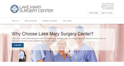 Desktop Screenshot of lakemarysurgerycenter.com