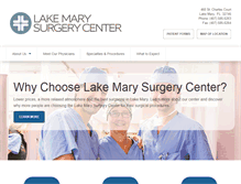 Tablet Screenshot of lakemarysurgerycenter.com